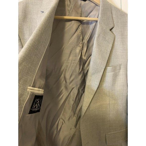 Jos A Bank Men’s Sz 41R Linen‎ Wool Sport Coat Blazer Jacket Gray - Picture 8 of 9